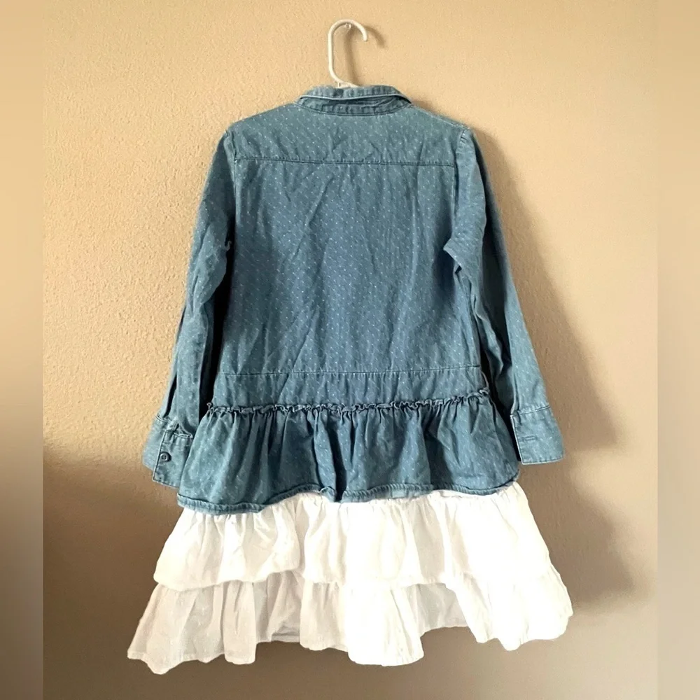 American Girl Chambray Ruffle Skirt Dress